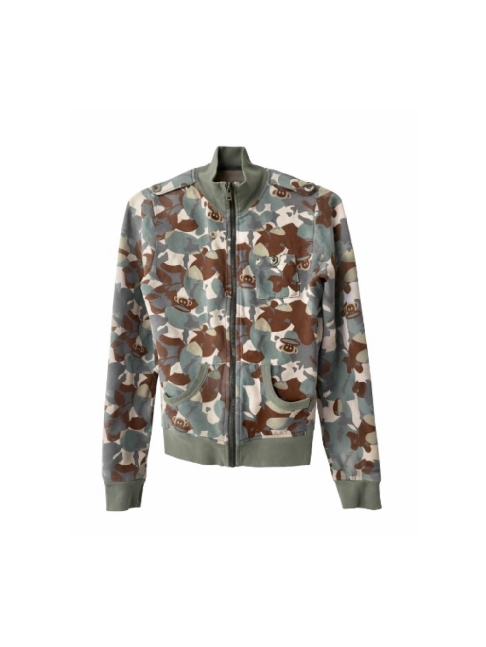 Paul Frank Camouflage Zip Jacket - Green/Brown